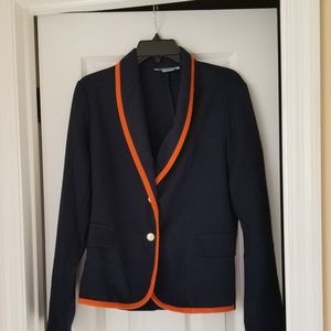 12 Saturdays Orange and Navy blazer